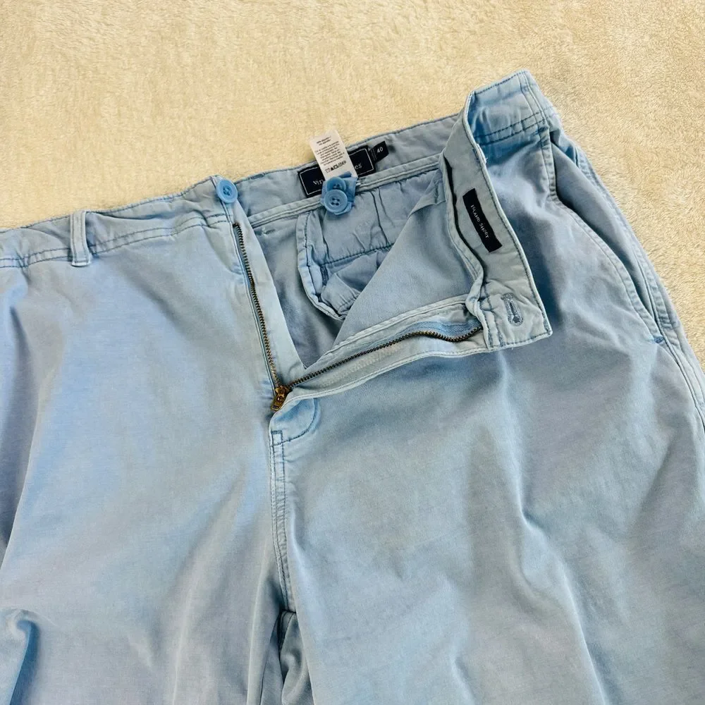 Vineyard Vines Shorts Mens 40 Blue Island Garment Dye‎ Cotton Stretch Chino 7